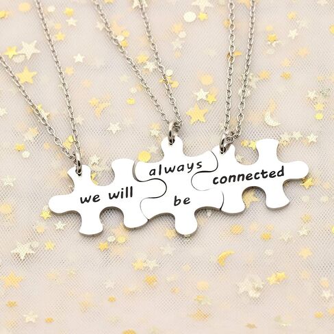 3 قطع من قلادة أفضل صديق، هدايا التخرج، حفلة عيد الميلاد، سنكون دائمًا على اتصال in Kuwait