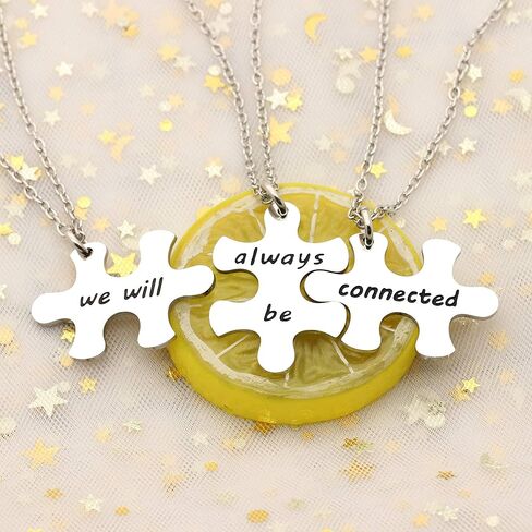 3 قطع من قلادة أفضل صديق، هدايا التخرج، حفلة عيد الميلاد، سنكون دائمًا على اتصال in Kuwait