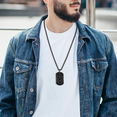 Football Letter A-Z Initial Necklace Dog Tag for Men Son Boys Boyfriend Athletes Sports Stainless Steel Pendant Chain Jewelry Gifts 24 Inch in Saudi Arabia