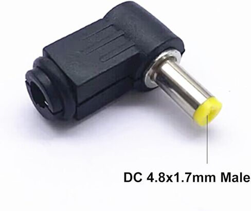 تيار مستمر 4.8x1.7 مللي متر موصل لحام ذكر ، تيار مستمر 4.8 مللي متر × 1.7 مللي متر ذكر 90 درجة الزاوية اليمنى تيار مستمر قابس طاقة نوع اللحام لتقوم بها بنفسك موصل محول in Kuwait