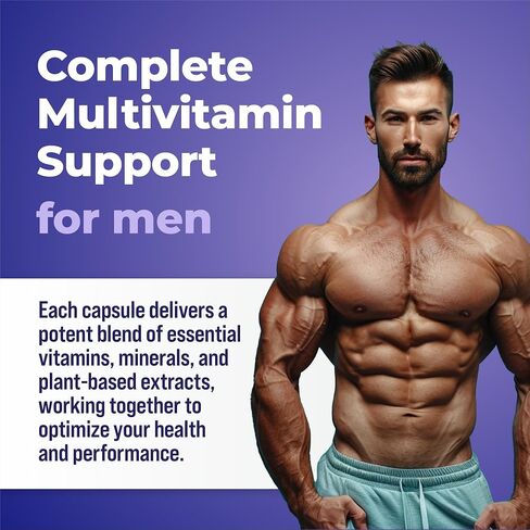 Multivitamin for Men with Sea Moss, Black Seed Oil, Ashwagandha, Turmeric Bladderwrack, Burdock,Vitamin C, Elderberry, Manuka, Yellow Dock | Daily Men's Vitamins and Minerals supplement in Saudi Arabia