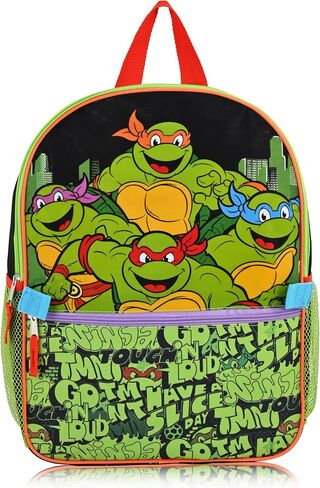 حقيبة ظهر Teenage Mutant Ninja Turtles مع صندوق غداء للأولاد | حقيبة غداء معزولة للأولاد والبنات والأطفال الصغار | حقيبة ظهر Teenage Mutant Ninja Turtles باللون الأخضر للمدرسة وصندوق غداء قابل لإعادة الاستخدام in Kuwait