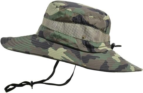 قبعات الشمس للرجال والنساء قبعة بحافة UPF 50+ Boonie قبعة قابلة للطي للأشعة فوق البنفسجية حماية المشي لمسافات طويلة على الشاطئ قبعة سفاري لصيد الأسماك in Kuwait