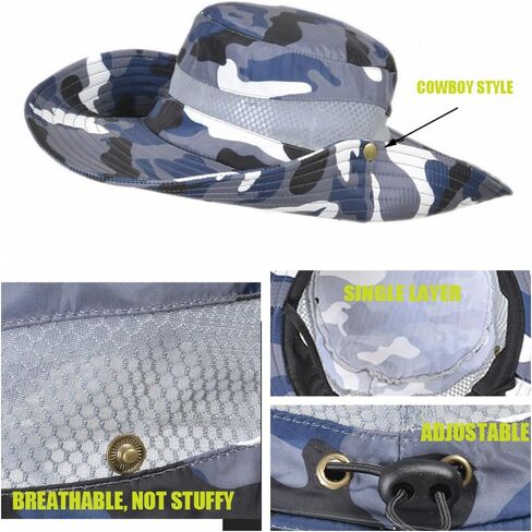 قبعات الشمس للرجال والنساء قبعة بحافة UPF 50+ Boonie قبعة قابلة للطي للأشعة فوق البنفسجية حماية المشي لمسافات طويلة على الشاطئ قبعة سفاري لصيد الأسماك in Kuwait