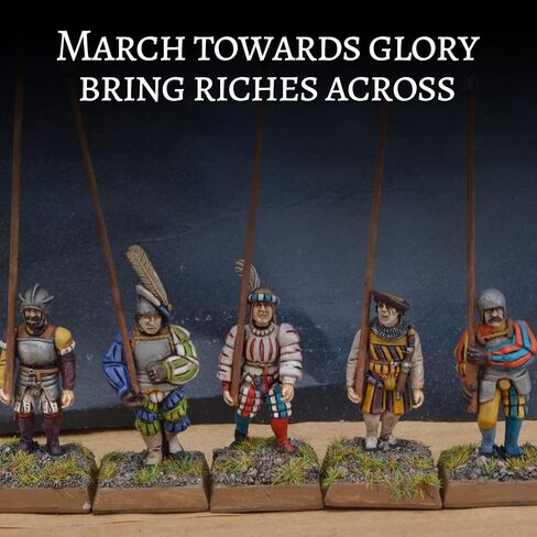 Wargames Delivered Pike & Shotte - Landsknechts Pikemen. 28mm Base Revolutionary Miniature Military Soldiers for Miniature War Games, and Model War by Warlord Games in Saudi Arabia