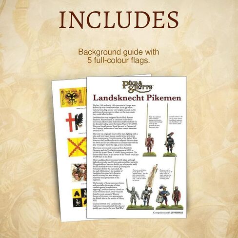 Wargames Delivered Pike & Shotte - Landsknechts Pikemen. 28mm Base Revolutionary Miniature Military Soldiers for Miniature War Games, and Model War by Warlord Games in Saudi Arabia