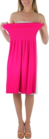 ToBeInStyle Women’s Strapless Cover Up Tube Dress Beach Summer Bandeau Flowy in Saudi Arabia