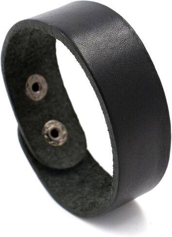 Hip Hop Jewelry Snap Wristband Leather Cuff Bracelet in Saudi Arabia