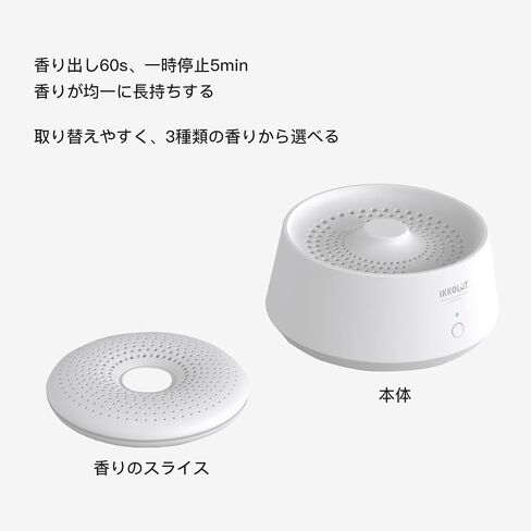 Solid Essential Oil Diffuser, IKKOLOT Portable Waterless Aromatherapy Diffuser, Button Control,Silent,No Charging, Aroma Diffuser Air Freshener for Home,Office,Car,Travel,White(Ocean in Night) in Saudi Arabia