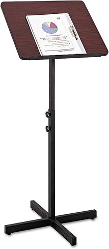 Safco Products 8921MH Adjustable Speaker Lectern Stand, Mahogany in Saudi Arabia