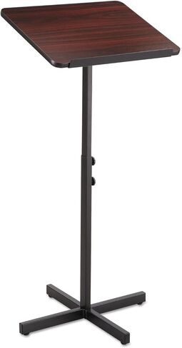 Safco Products 8921MH Adjustable Speaker Lectern Stand, Mahogany in Saudi Arabia