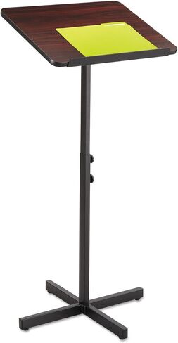 Safco Products 8921MH Adjustable Speaker Lectern Stand, Mahogany in Saudi Arabia