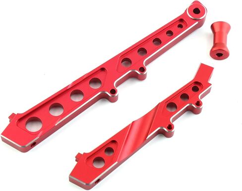 Aluminum Front Rear Chassis Brace Upgrades Part for ARRMA 1/7 Infraction 6S,Limitless All-Road, Felony 6S BLX #ARA320511 (red) in Saudi Arabia