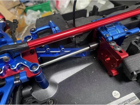 Aluminum Front Rear Chassis Brace Upgrades Part for ARRMA 1/7 Infraction 6S,Limitless All-Road, Felony 6S BLX #ARA320511 (red) in Saudi Arabia