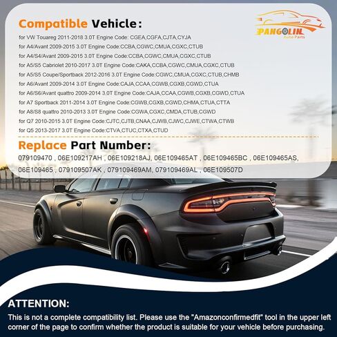 PANGOLIN 12 قطعة مجموعة سلسلة التوقيت 3.0T لسيارة VW Touareg S4 A7 A8 Q5 Q7 CJTC CJTB CNAA CJWB أجزاء محرك ما بعد البيع، استبدال OE 06E109507C 06E109217AB 06E109217AD 079 109 470 in Kuwait