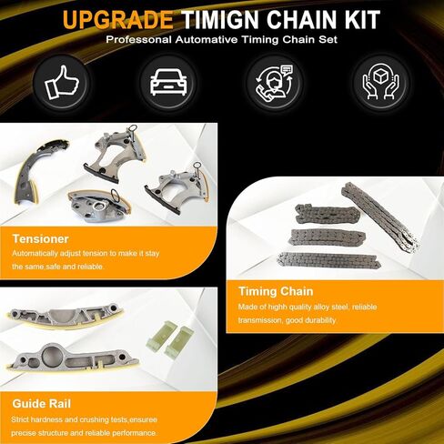 PANGOLIN 12 قطعة مجموعة سلسلة التوقيت 3.0T لسيارة VW Touareg S4 A7 A8 Q5 Q7 CJTC CJTB CNAA CJWB أجزاء محرك ما بعد البيع، استبدال OE 06E109507C 06E109217AB 06E109217AD 079 109 470 in Kuwait