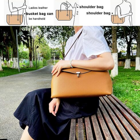 Women Handbag Luxury Crossbody Leather Soft Bucket Bag for Women Large Capacity Waterproof Shoulder Bag in Saudi Arabia