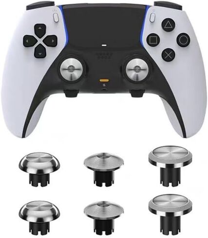 Hzxkqmil Metal Thumbsticks for PS5 Edge Controller, Replacement Custom Joystick Analog Stick Thumb Grips Accessories for PS5 Edge Controller (Black) in Kuwait