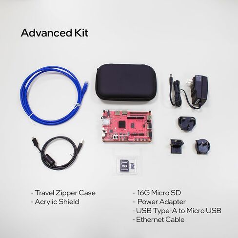 Sparkle FPGA PYNQ-Z2 Advanced Kit, Sparkle Exclusive, Xilinx SoC, ARM Cortex-A9, Python Ready, Travel Zipper case and Acrylic Protection, Accessories/Cable Included in Saudi Arabia