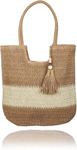 Large Straw Beach Bag for Women Summer Woven Tote Bag Shoulder Handbags Beach Bag Crochet Rattan Purses for Vacation in Saudi Arabia