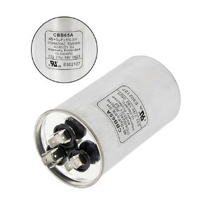 45+5uF MFD ±5% 370/440VAC 60HZ CBB65A Dual Round multi-Purpose Run Start Capacitor for AC Motor or Air Condenser Straight Cool