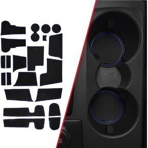 CupHolderHero fits Ford Bronco Sport Accessories 2021-2024 Premium Custom Interior Non Slip Anti Dust Cup Holder Inserts, Center Console Liner Mats, Door Pocket Liners 21pc Set (Black Trim)