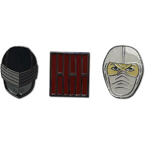 G. I. Joe Arashikage Clan Symbol Snake Eyes Storm Shadow Enamel Pin 3 Pack Set