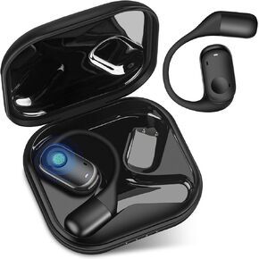 Wireless Earbuds Open Ear Bluetooth Headphones with Ear Hooks Running Headphones Wireless with Microphone Power Display 40 Hours Playtime Call Noise Reduction Bone Conduction Sports Earbuds