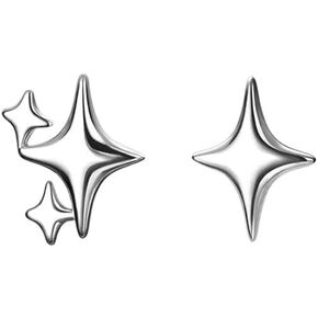 Star Stud Earrings for Women Gold/Silver High Polished Star Earrings Hypoallergenic Earrings for Teen Girls