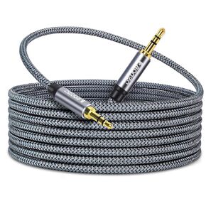 3ft 3.5mm Aux Audio Cable,Faodzc 3.5 Aux Cord Male to Male Stereo Nylon Audio Cable Braided Auxiliary Headphones Cable Compatible Headphones,Home Stereos,Speaker,iPhone,Echo Dot