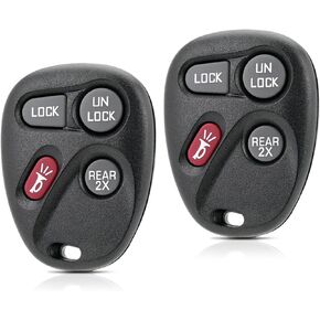 مفتاح سيارة بديل فوب عن بعد لـ 1999 2000 2001 Chevy Silverado S10 GMC Sierra Sonoma / Chevy Suburban Tahoe 2000 2001 GMC Yukon Keyles Entry Remote Key KOBUT1BT، 15732803 (حزمة من 2)