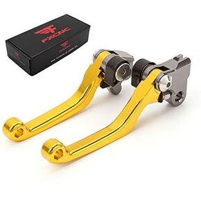 FXCNC CNC Aluminum Dirt Bike Pivot Brake Clutch Levers Compatible with RM85 2002-2019, RM125 RM250 2004-2008