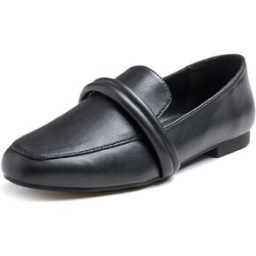 FEVERSOLE Women's Fashion Dress Comfort Low Heel Office Penny Loafer Flats