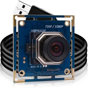 USB Camera Module 1080P HD Autofocus Web Camera with 100 Degree Wide Angle Lens 1080P 30fps with CMOS OV2710 Sensor for Industrial Machine Surveillance OTG Supported Plug&Play