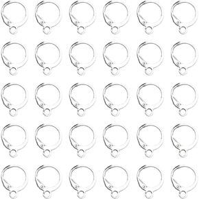 EXCEART 100pcs Round French Earhooks Plating Alloy Prevent Accessories Women's