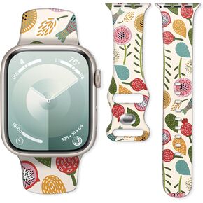 Sport Watch Bands Compatible with Apple Watch Band 38mm 40mm 41mm for Women Men, Adjustable Soft Silicone Replacement Smartwatch Wristband for iWatch Series 7 6 5 4 3 2 1 SE(H)