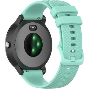 for Vivoactive 3 Watch Bands, 20mm Silicone Band for Garmin Forerunner 645/245/Venu Sq/Venu Sq 2/Venu 2 Plus/Approach S40, Galaxy Watch 3 41mm/Galaxy Watch Active 2 40mm/44mm Bands Men Women