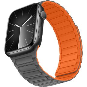 Magnetic Band Compatible with Apple Watch Band 41mm 40mm 38mm, Soft Silicone Replacement Wristband Designed for iWatch SE Series 9 8 7 6 5 4 3 2 1, Black