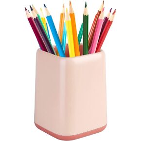 Fashion Pen and Pencil Holder, Pencil Cup for Kids or Makeup Brush Holder for Women, Durable Stand Desk Organizer Storage Gift for Office, Classroom, Home（ Light green ）