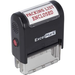 ExcelMark Packing List Enclosed - Self-Inking Rubber Stamp - A1539 Red Ink