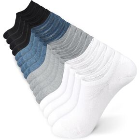 Mcool Mary 8 Pairs No Show Socks Mens Low Cut Comfy Cotton Invisible Non-Slip Athletic Boat Socks