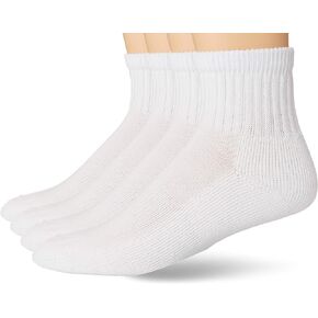Jefferies Men's Coolmax Half Cushion Sport Mid Quarter Socks 4 Pack