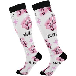 Flying Cow Compression Socks for Women and Men Circulation Clouds Long Socks for Athletic Running 1