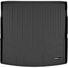 SMARTLINER Custom Fit Cargo Trunk Liner Floor Mat Behind 2nd Row Black Compatible with 2018-2022 Volkswagen Tiguan with 3rd Row Seats