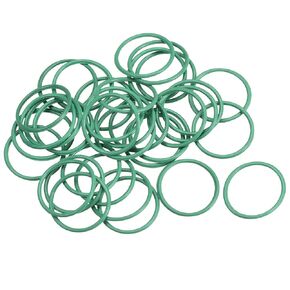 uxcell Fluorine Rubber O-Rings, 5mm OD 3mm ID 1mm Width FKM Seal Gasket for Machinery Plumbing, Green, Pack of 30