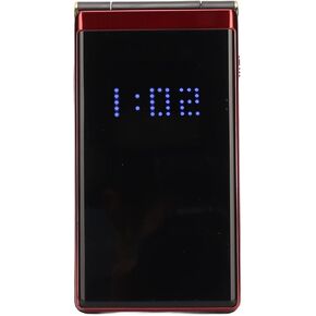 ASHATA Unlocked Flip Cell Phone for Senior, 2G SOS Big Button Mobile Phone with 2.8 Inch LCD and Large Keypad, 5900mAh Long Standby, 32MB Memory Basic Cell Phone for Elderly (Red)