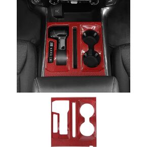 Savadicar Black Wood Grain Interior Accessories - Floor Console Gear Shift & Cup Holder Panel Trim Cover for Ford F150 (2021-present) - Premium Texture Interior Decor Upgrade Option, 1 PC