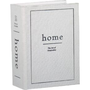 Foreside Home & Garden White Faux Book 8x6 Lidded Decorative Wood Storage Box