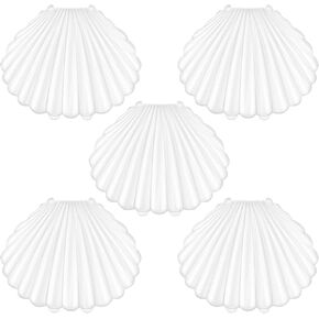 ONLYKXY 5pcs Clear Wedding Candy Boxes Plastic Shell Shape Gift Wrap Boxes for Party Favors Wedding Bridal Shower Macaroon Holiday Dinner Birthday Party Decorative Box Storage Box