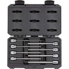 TEKTON 3/8 Inch Drive Long Hex Bit Socket Set, 8-Piece (1/8-3/8 in.) | SHB91301
